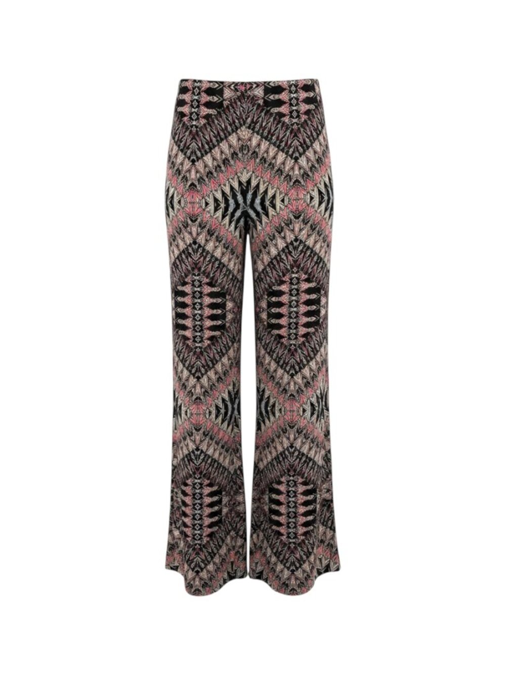AB Studio Coral Black XL Patterned Pants